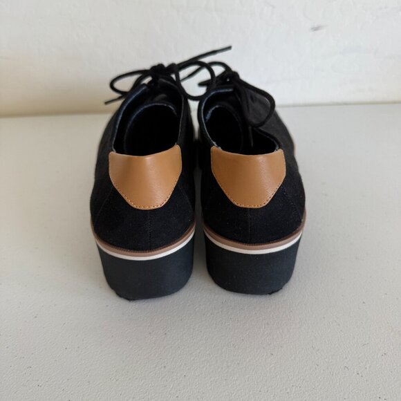 Dr. Scholl’s Black Suede Platform Oxfords | Lace-Up | Size 8.5 (Like New!) - Picture 4 of 7